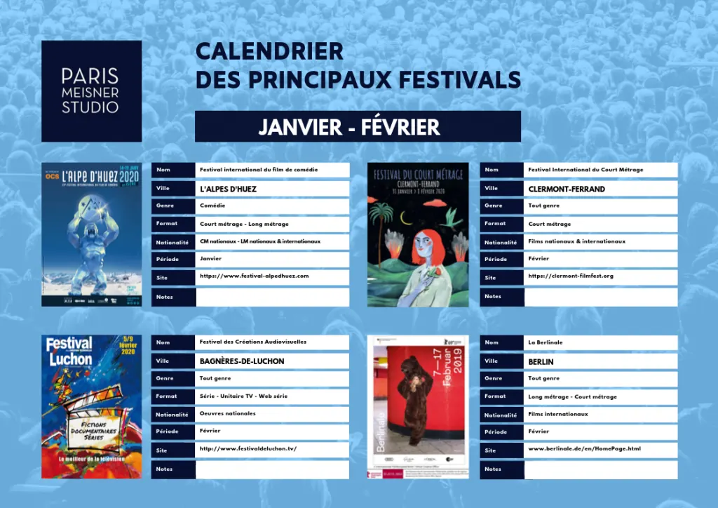 Festival calendar